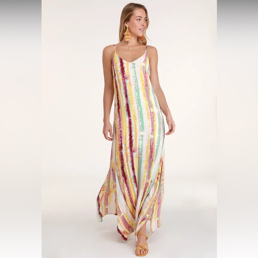 Lulu's Multicolor Striped Maxi Dress